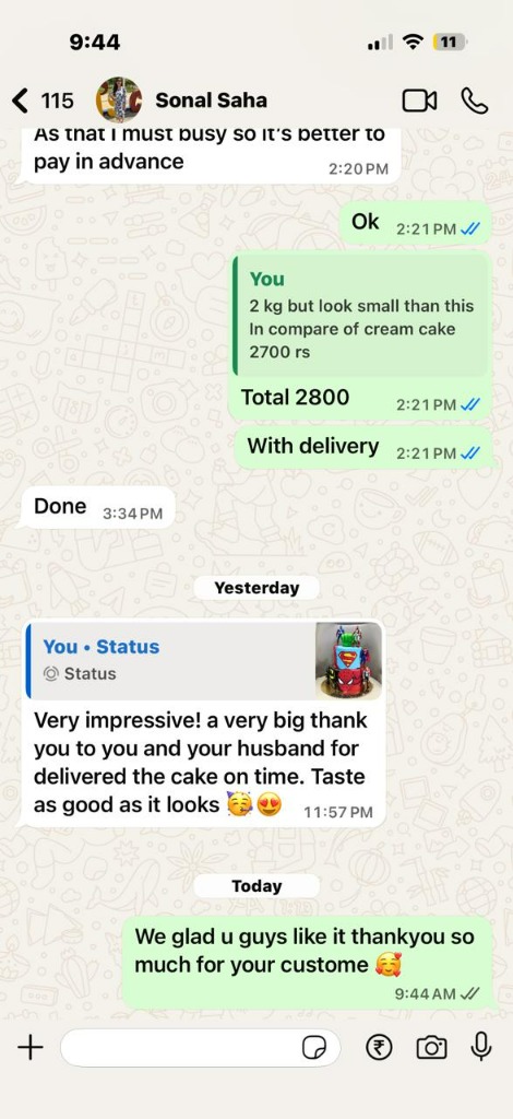 Customer WhatsApp Review 4